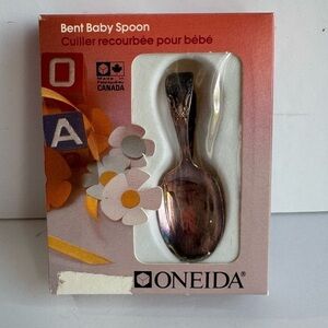 Vintage Silver Plated Oneida Bent Baby Spoon Community Christmas Gift